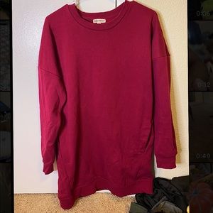 Only worn once! Maroon sweater dress